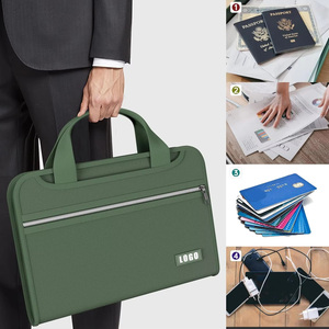 Bán Buôn Cặp Kinh Doanh Văn Phòng Di Động A4 Thư Mục Công Suất Lớn Chống Thấm Nước Chống Cháy Tài Liệu Túi - Product Image 5