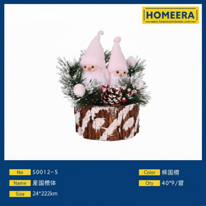 Scatola all'ingrosso da 40 pezzi di 24x22cm decorazioni natalizie quadrate alla moda tessuto e plastica eco-friendly - Product Image 1