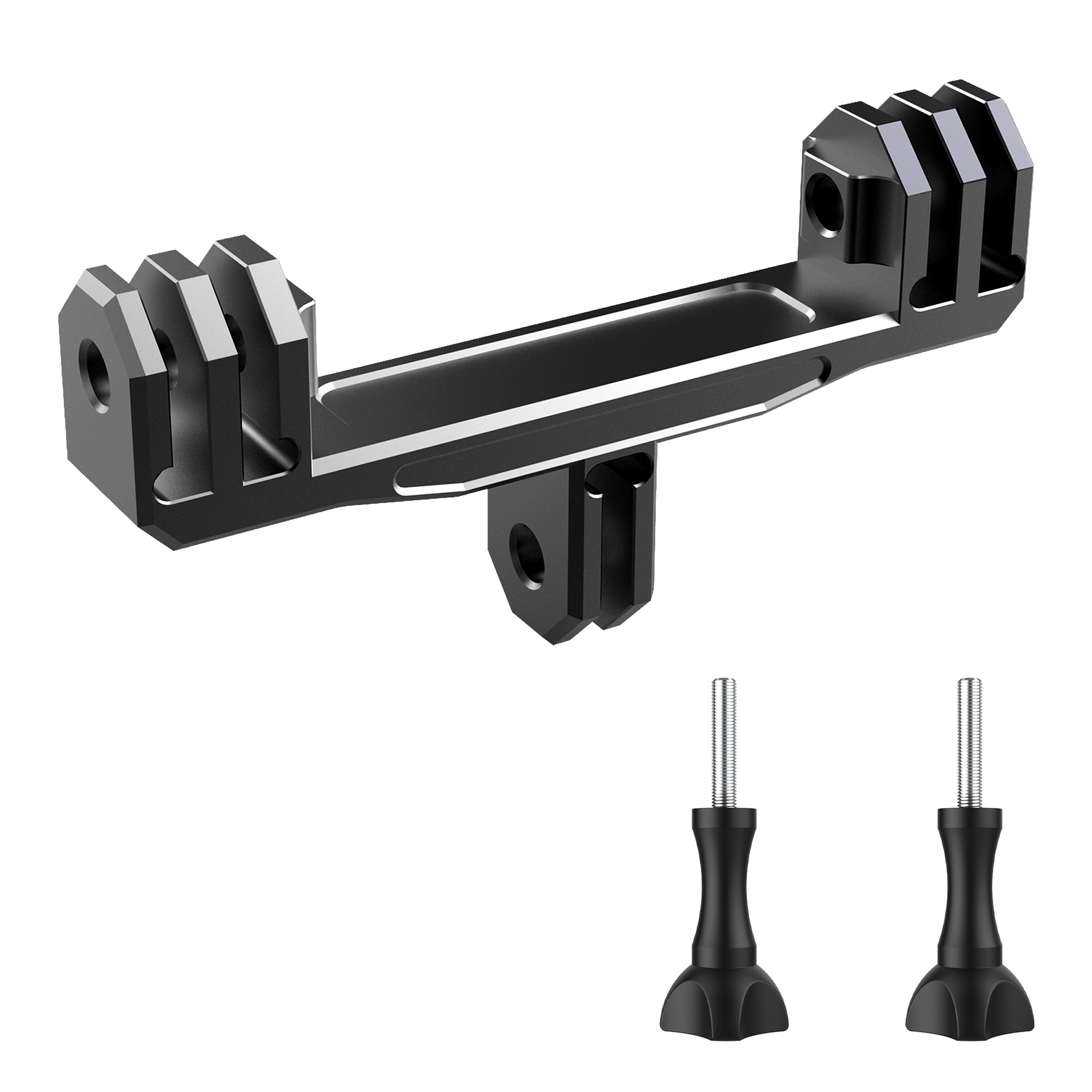 Support + 2* Vis (noir)