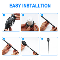 Lampe torche solaire à flamme vacillante à Led, conforme à la norme IP65, luminaire décoratif d'extérieur, idéal pour un jardin, une cour, un balcon ou une fête