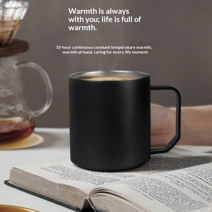 Produit en gros : Tasse à café en céramique intelligente à chargement sans fil rapide 15W avec thermostat et isolation thermique pour usage au bureau - Product Image 2