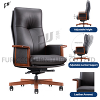 Fauteuil de bureau pivotant de luxe en cuir véritable pour cadres, mobilier commercial chinois de haute qualité, réglable pour PDG et dirigeants