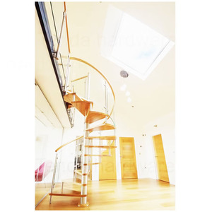 <span class=keywords><strong>Escaleras</strong></span> en Espiral <span class=keywords><strong>de</strong></span> <span class=keywords><strong>Diseño</strong></span> Moderno que Ahorran Espacio con Barandilla <span class=keywords><strong>de</strong></span> Vidrio - Product Image 2
