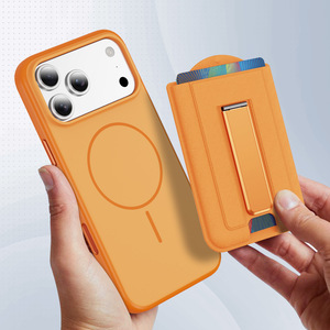 Étui de téléphone en cuir à forte attraction magnétique avec support pliant personnalisé avec porte-cartes pour <span class=keywords><strong>iPhone</strong></span> - Product Image 3