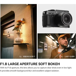 Objectif TTArtisan 23mm F1.8 AF APS-C pour appareils photo <span class=keywords><strong>Fuji</strong></span> X, y compris les séries X-A1, X-A10, X-A2, X-A3, X-A5, X-A7, X-M1, X-M5, X-H1, X-H2 - Product Image 4