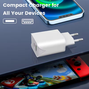 Tkt 20W cổng kép gan sạc khối siêu tốc độ OTP/OVP sạc điện thoại <span class=keywords><strong>USB</strong></span>-A Type-C cổng tương thích cho iPhone <span class=keywords><strong>Android</strong></span> thiết bị - Product Image 3