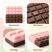 Jouet Squishy en PU en forme de barre de chocolat réaliste, à remontée lente, jouet à presser