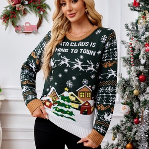 Pull de Noël lumineux à col rond avec motif de dessin animé pour <span class=keywords><strong>femme</strong></span>, pull de Noël <span class=keywords><strong>moche</strong></span> - Product Image 3