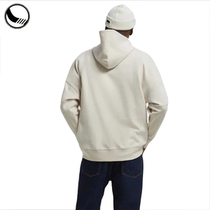 <span class=keywords><strong>Felpa</strong></span> con cappuccio in pelle scamosciata <span class=keywords><strong>marrone</strong></span> all'ingrosso con Logo personalizzato <span class=keywords><strong>oversize</strong></span> Pullover da uomo - Product Image 2