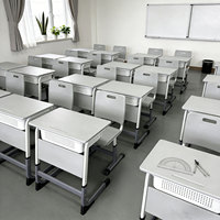 Meubles scolaires modernes et durables OEM/ODM, ensembles de bureau et de chaise pour un seul élève, pour appartement et chambre