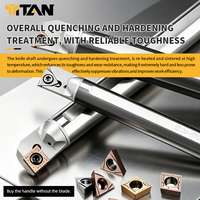 Outil de tournage CNC C10/12/14 - Sclcr en carbure de tungstène anti-vibration pour trous intérieurs, tige pleine, outil de coupe pour tour CNC