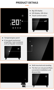 Radiador de Calefacción Infrarrojo de Vidrio para Hogar y Oficina Gph-10da/15da/20da/25da con Pantalla LED y Temperatura Ajustable (5-50°C) - Product Image 3
