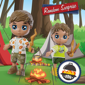 Mini-figurines de garçons en tenues de pique-nique, ensemble de figurines mignonnes, jouet de jeu d'imitation pour enfants, collection interactive pour jeu de rôle à la maison, cadeau - Product Image 3