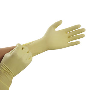 Hanyang Clean H6004G/<span class=keywords><strong>M</strong></span> 9 Zoll Latexhandschuhe Puderfrei Doppelt Chloriert Gewaschen Steril Langlebig Reinraum 50 Paar Vakuumverpackt - Product Image 3