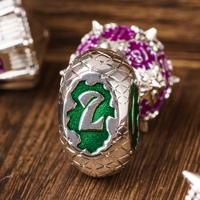 Ensemble de dés métalliques polyédriques 7 pièces avec logo personnalisé pour D&D RPG