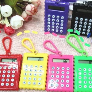 Vente chaude Mini calculatrice porte-clés Calculatrice de poche couleur différente Cadeau porte-clés - Product Image 1