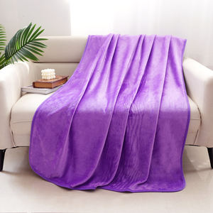 Nuovo arrivo Ultra morbido lussuoso tinta unita elegante viola lavorato a maglia quattro stagioni per la casa coperta in pile di flanella per divano <span class=keywords><strong>letto</strong></span> - Product Image 4