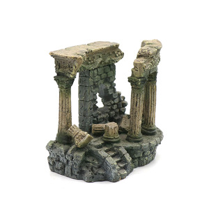 Hars Romeinse Kolom <span class=keywords><strong>Aquarium</strong></span> Decoraties Voor <span class=keywords><strong>Aquarium</strong></span>, <span class=keywords><strong>Aquarium</strong></span> Ornament Aquatische Grotten Verbergen Hut - Product Image 2