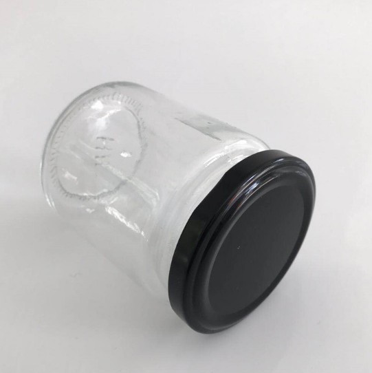 wholesale cheap round food storage honey empty glass jars for canning with lid