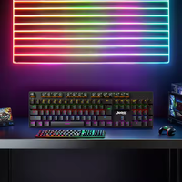 Jedel 104 Teclas Tamaño completo 8 Modos de iluminación Teclado mecánico para juegos con 25 teclas Anti-fantasma para Gamer Laptop PC