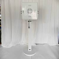 XINLEPAI 15.6 Inch Layar Sentuh Logam Persegi Photo Booth Portabel DSLR Selfie Kiosk Logo Kustom untuk Pesta Pernikahan