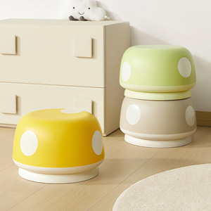 Mushroom Shaped Stool Red Yellow Non Slip For Kids Living Room Bedroom Use - Product Image 2
