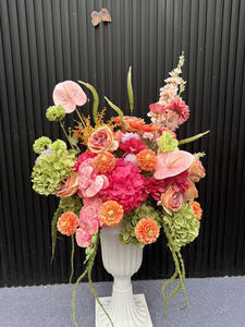 Su misura di colore tropicale Design naturale fiore di nozze centrotavola artificiale Anthurium composizione floreale per la decorazione della tavola - Product Image 3