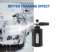 Pistolet Lance Canon à Mousse Haute Pression Réglable Professionnel pour Lavage de Voiture, Bouteille à Bulles pour Nettoyage