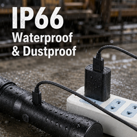 Linterna a Prueba de Explosiones ATEX, Giratoria 90 Grados, Enfoque Magnético, Luz Táctica Industrial para Exteriores y Aventuras