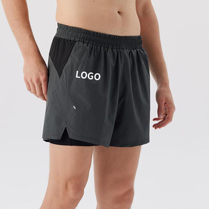 Pantalones Cortos Negros Baratos para Hombre, 100% Poliéster, con Bolsillos Laterales sin Cremallera, Logotipo Personalizado - Product Image 1