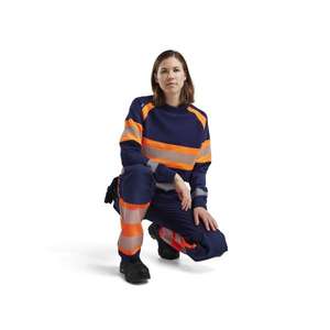 BLAKLADER - 719316428953C48 Pantalón de mujer de alta visibilidad con 4 vías elástico Azul marino/Naranja-EAN 7330509895153 ROPA DE TRABAJO DE LA HI-VIS - Product Image 4