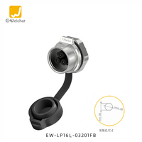 Connecteur de câble étanche IP68 10A, prise mâle aviation LP16, borne de panneau d'alimentation pour LED PCB