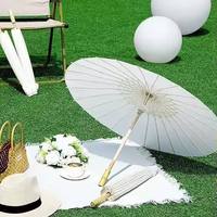 Parasol de mariage en papier 2026, blanc, fait main, uni, mini-parasol artisanal chinois pour décorations suspendues