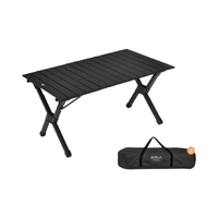 Table pliante d'extérieur au design moderne Équipement de pique-nique portable Ensemble complet d'acier au carbone primitif pour le camping et les pique-niques