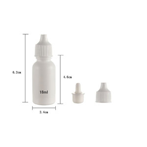 Botella cuentagotas de plástico PE de 18 ml con tapa para dispensar líquidos, uso en laboratorio - Product Image 1