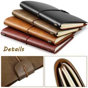 MY MOON PIE LA 018 BSCI Certified Promotional Use Travel Notepad <b>Diary</b> Elastic Band 100 Sheets Pu Leather Notebook Organizer - Product Image 2