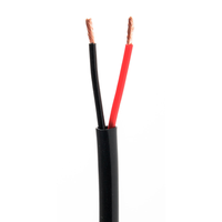 Hochwertiges, mehradriges, PVC-isoliertes Automobilkabel, 2-adrig, 1,5 mm²/2,5 mm², rot-schwarz, Kupfer-Lautsprecherkabel