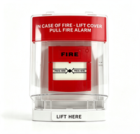 Boîtier de protection extérieur étanche pour point d'appel incendie avec alarme sonore anti-déclenchement accidentel pour alarme incendie manuelle