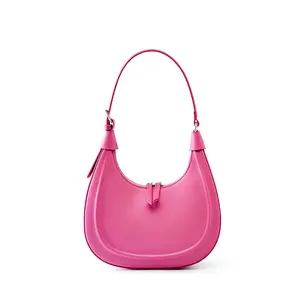 Высококачественная кожаная сумка-полумесяц, модная повседневная сумка через плечо, Женская Роскошная сумочка, дизайнерская сумка из натуральной кожи