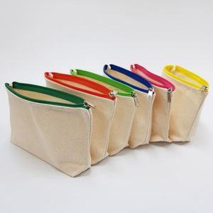 Custom Cotton <b>Cosmetic</b> Pouch Bag Ladies Canvas Storage for Bags Travel Accessory Zip Makeup <b>Organizer</b> Eco-friendly Fashion - Product Image 1