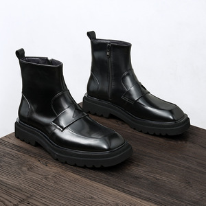 รองเท้าเชลซี ดีไซน์อิตาลี รองเท้าหนังวัวคุณภาพสูง สวมใส่สบาย รองเท้าลำลอง - Product Image 3