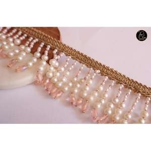 Premium brush <b>fringe</b> trim for clothing embellishment ethnic wear fashion accessories upholstery and decor use - Product Image 5
