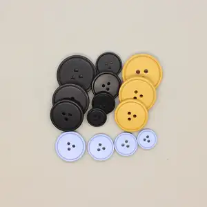 Custom Logo 3 Holes Sewing Round Resin Plastic Shirt Buttons For Clothes