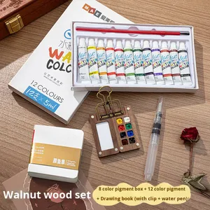 BOMEIJIA 8 Puits Transparent Aquarelle Acrylique <span class=keywords><strong>Palette</strong></span> Mini Vide Peinture Plateau Boîte Voyage-friendly En Plastique Caractéristiques De Base - Product Image 3