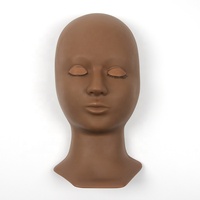 Tête de pratique en silicone Tête de mannequin pour paupières amovibles pour les débutants en formation à l'extension des cils