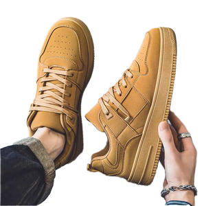 Chaussures de sport décontractées pour hommes, légères, pour la course et la marche, printemps-automne, dessus en cuir, semelle en caoutchouc, lacets - Product Image 4