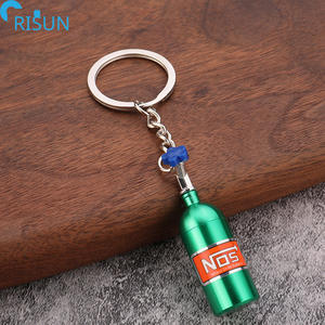 Nueva moda coche llavero NOS botella óxido <span class=keywords><strong>nitroso</strong></span> llavero personalizado Logo caja almacenamiento anillo llavero Mini llavero - Product Image 3