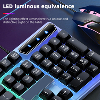 Fabrika Toptan Satış OEM Yeni Tam Boy LED USB Oyun Klavyesi Mouse Seti Gökkuşağı Aydınlatmalı