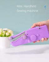 Accessoire de tricot et de couture portable, mini, alimenté par piles AA, compact, multifonctionnel, durable, en plastique rose