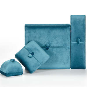 Boîte à bijoux EVERWIN avec logo personnalisé, avec boutons qui s'ouvrent au <span class=keywords><strong>milieu</strong></span>, doublée de velours, pour bagues, colliers, bracelets - Product Image 3